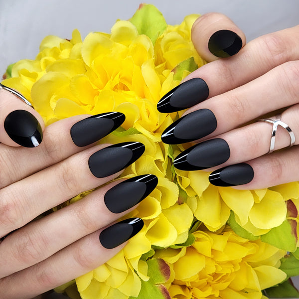 Caviar Almond Press-On Nails