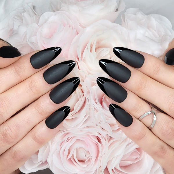 Caviar Almond Press-On Nails