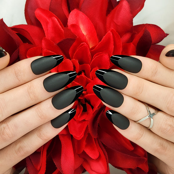 Caviar Almond Press-On Nails
