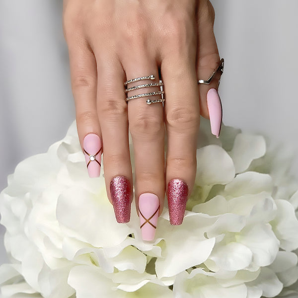 Pink Fantasy Coffin Press-On Nails