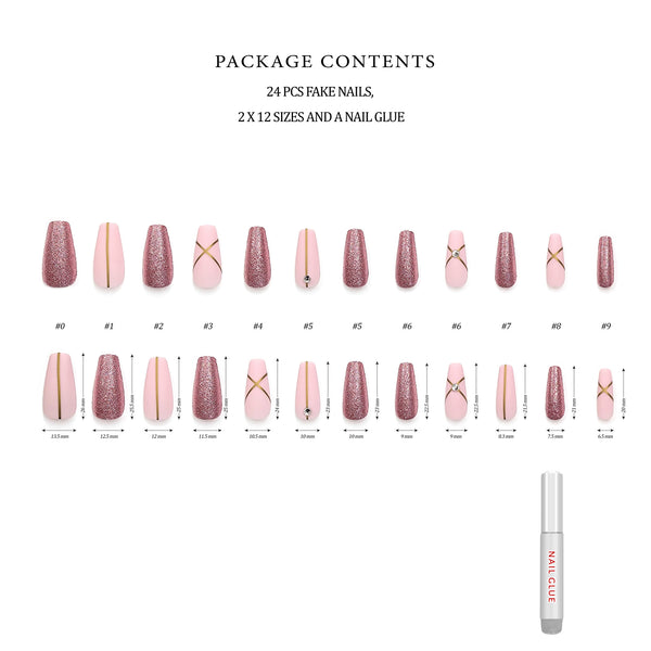 Pink Fantasy Coffin Press-On Nails