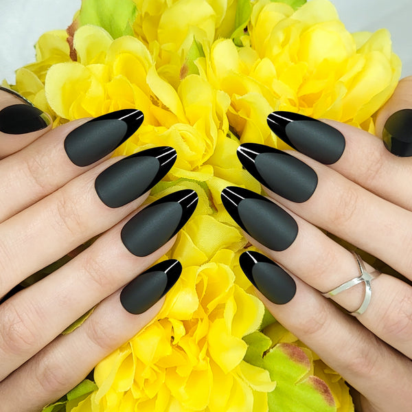 Caviar Almond Press-On Nails